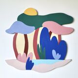 Painting on wood - Little Paradise