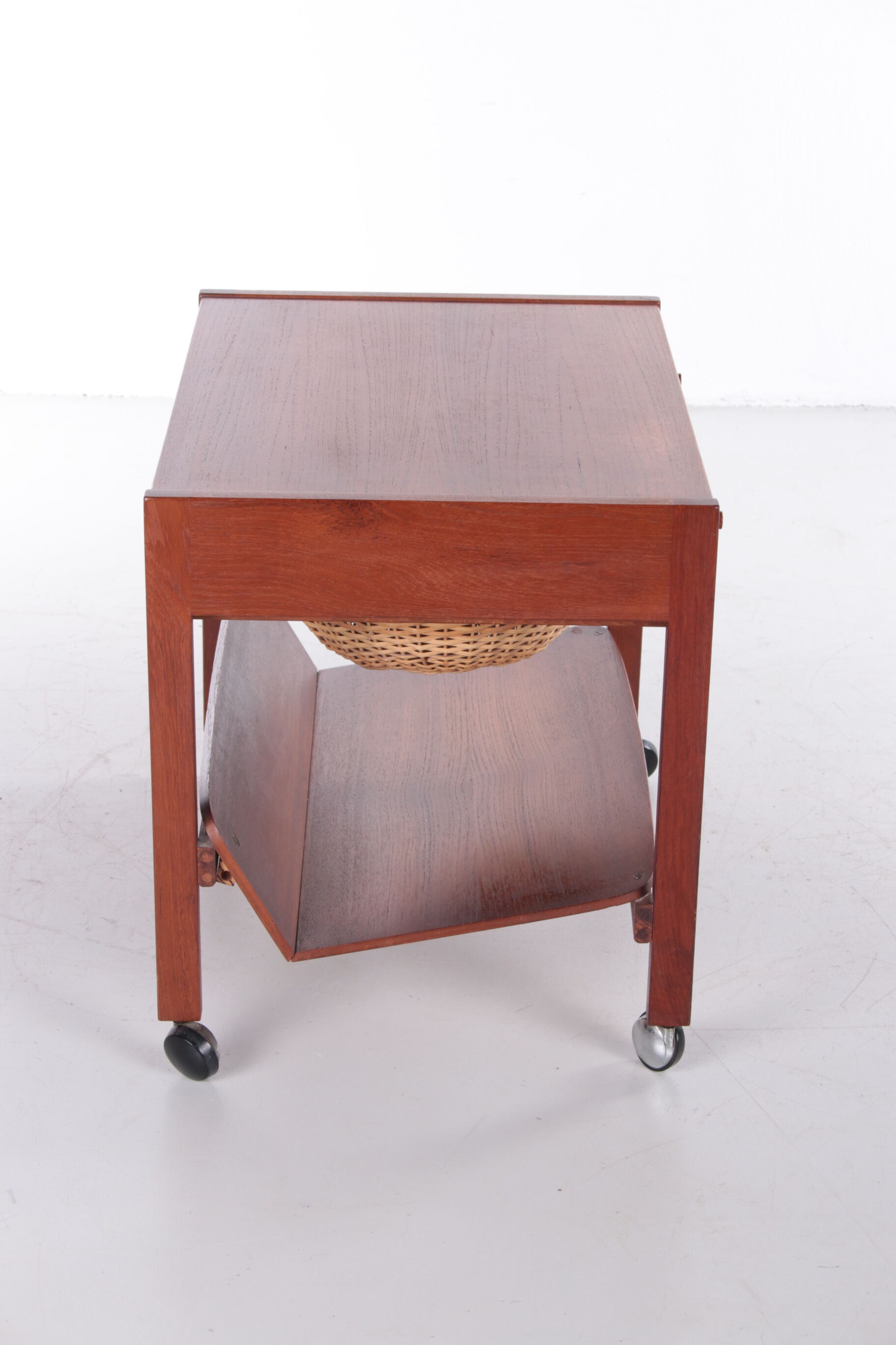 Danish Design Teak Wooden Side Table and Sewing Box,1960s