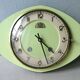 Pendulum wall clock FFR in formica green of the 1960s