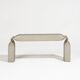 "Tube stool" bench in galvanized steel