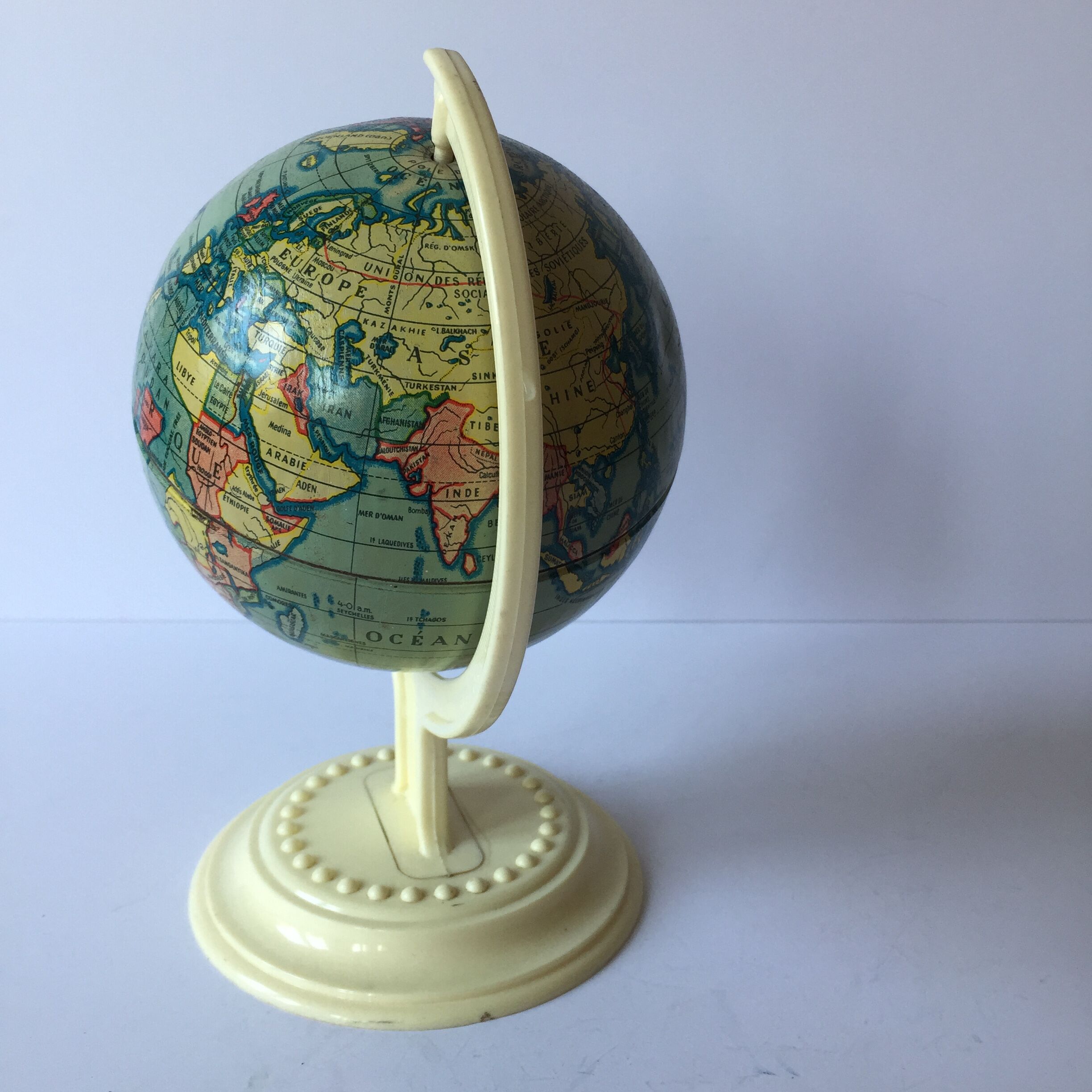 Vintage Earth Globe 1950