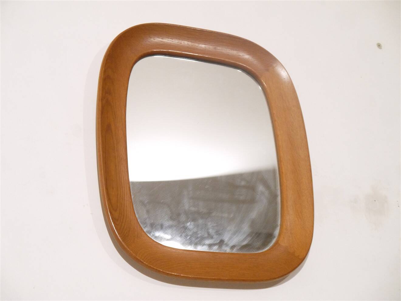 Scandinavian wooden mirror 1960