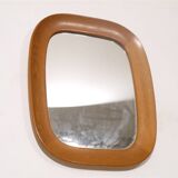 Scandinavian wooden mirror 1960