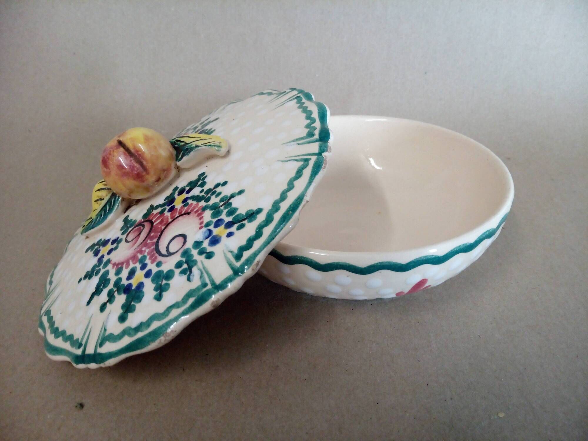 Old sugar bowl / sweet jar in earthenware - René Anchierri