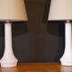 Pair of danish glass lamps 1960