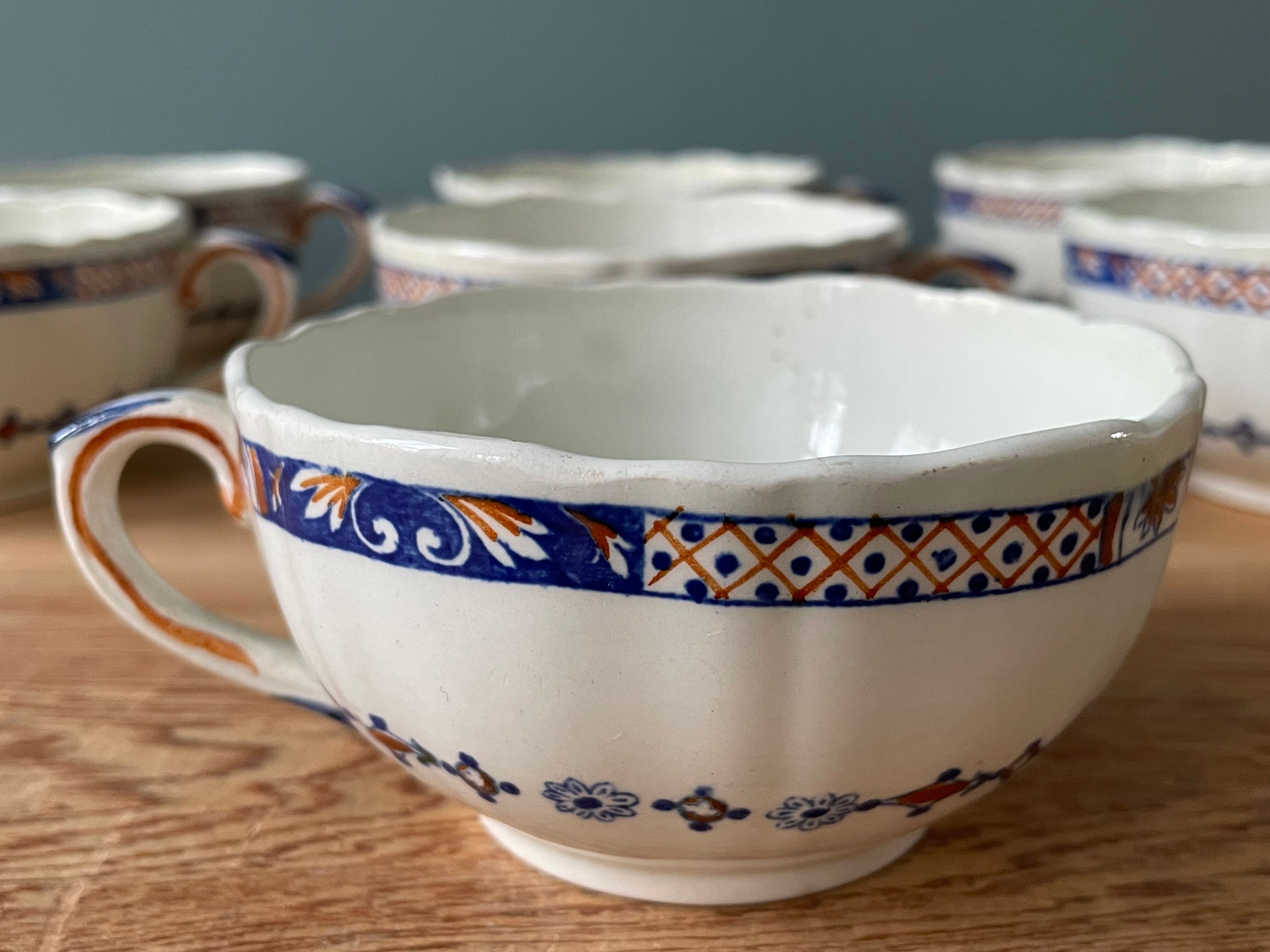 Coffee service Émile Bourgeois Grand Dépôt, décor Rouen XIXth