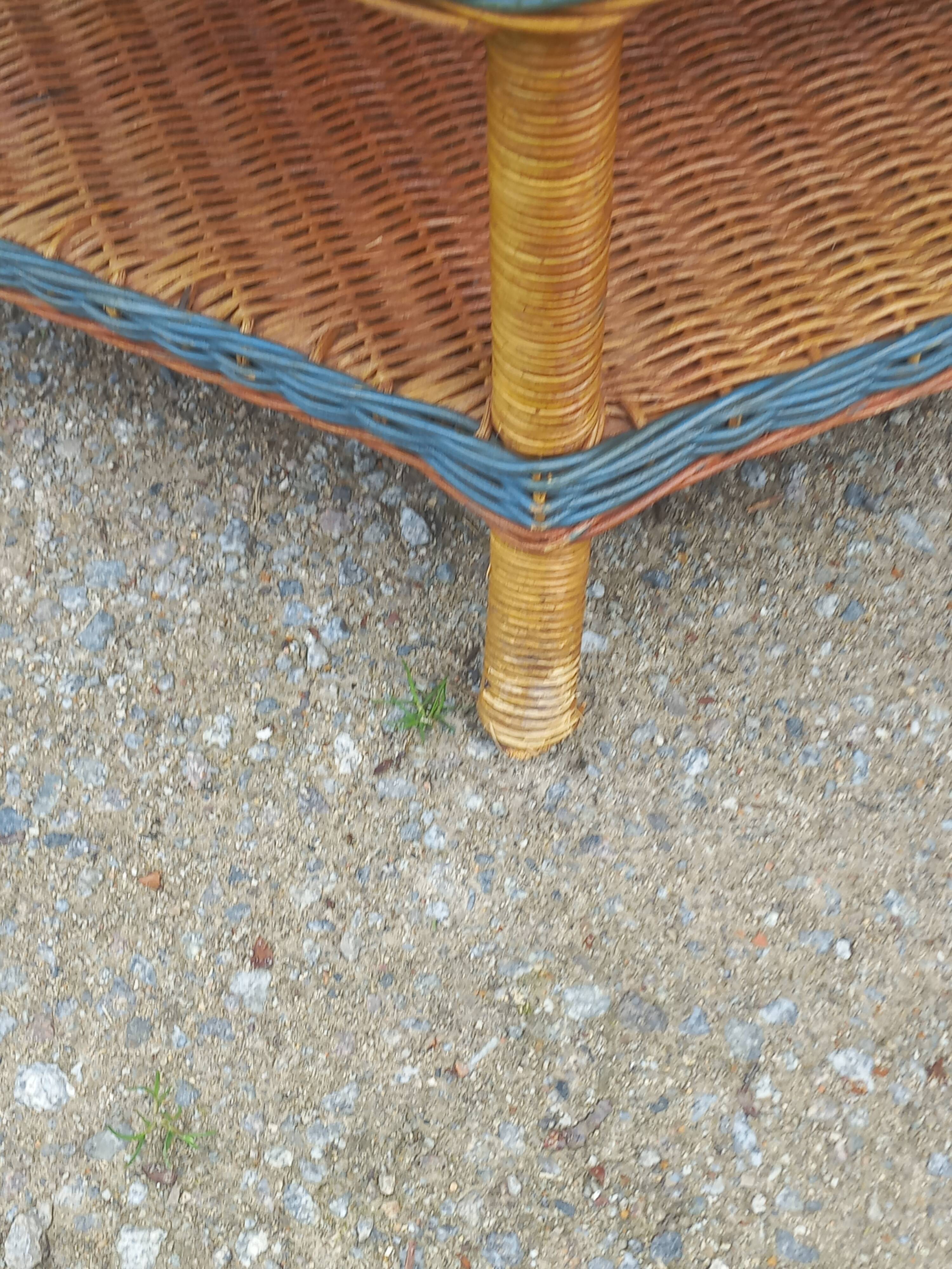 Two-tone rattan coffee table