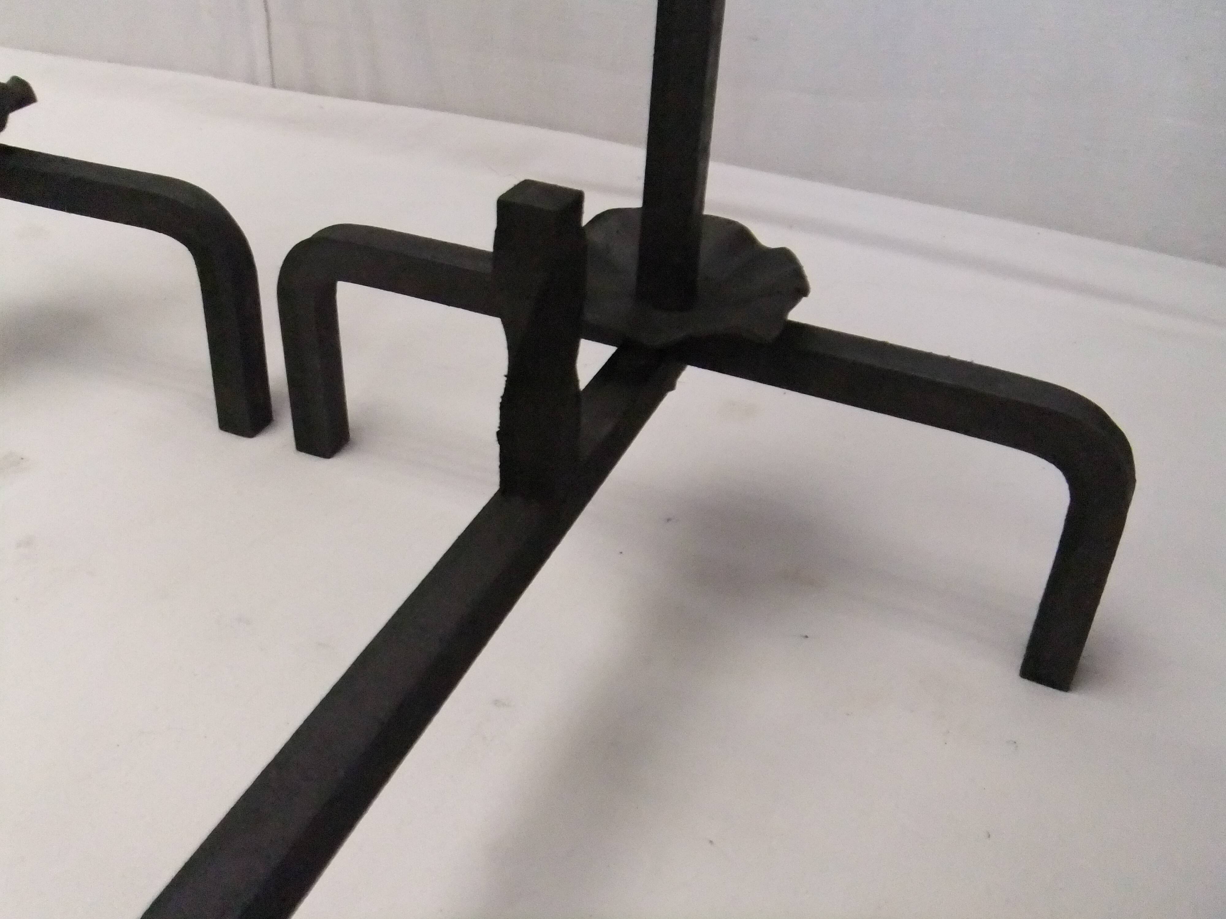 Bronze cast iron firewood fireplace accessory andier spit grill