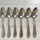 6 silver-plated floral spoons