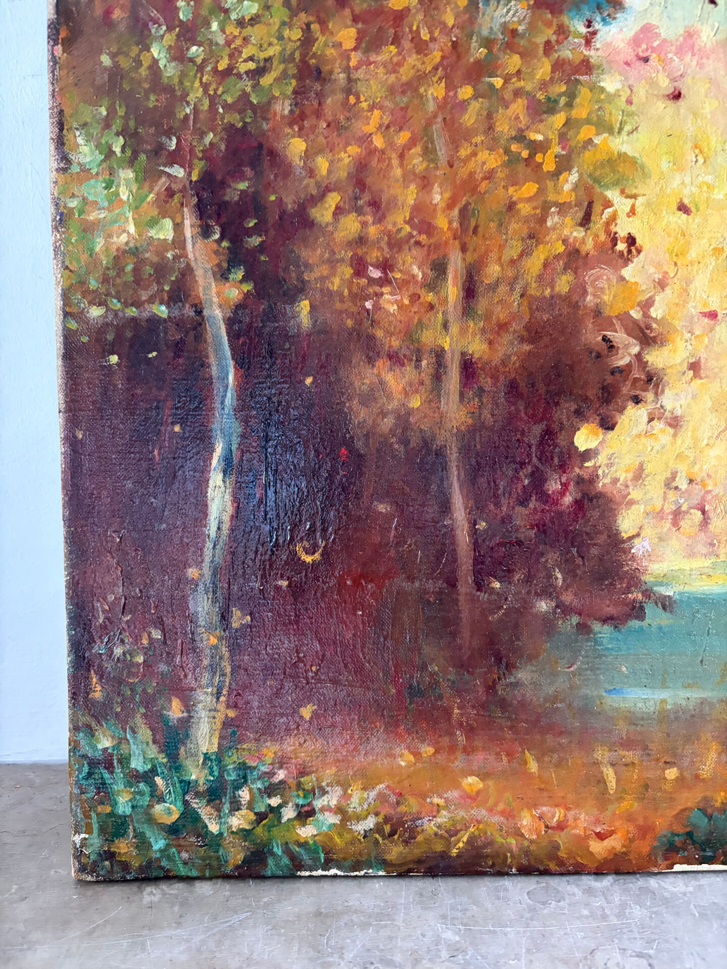 Romantic landscape, oil on canvas