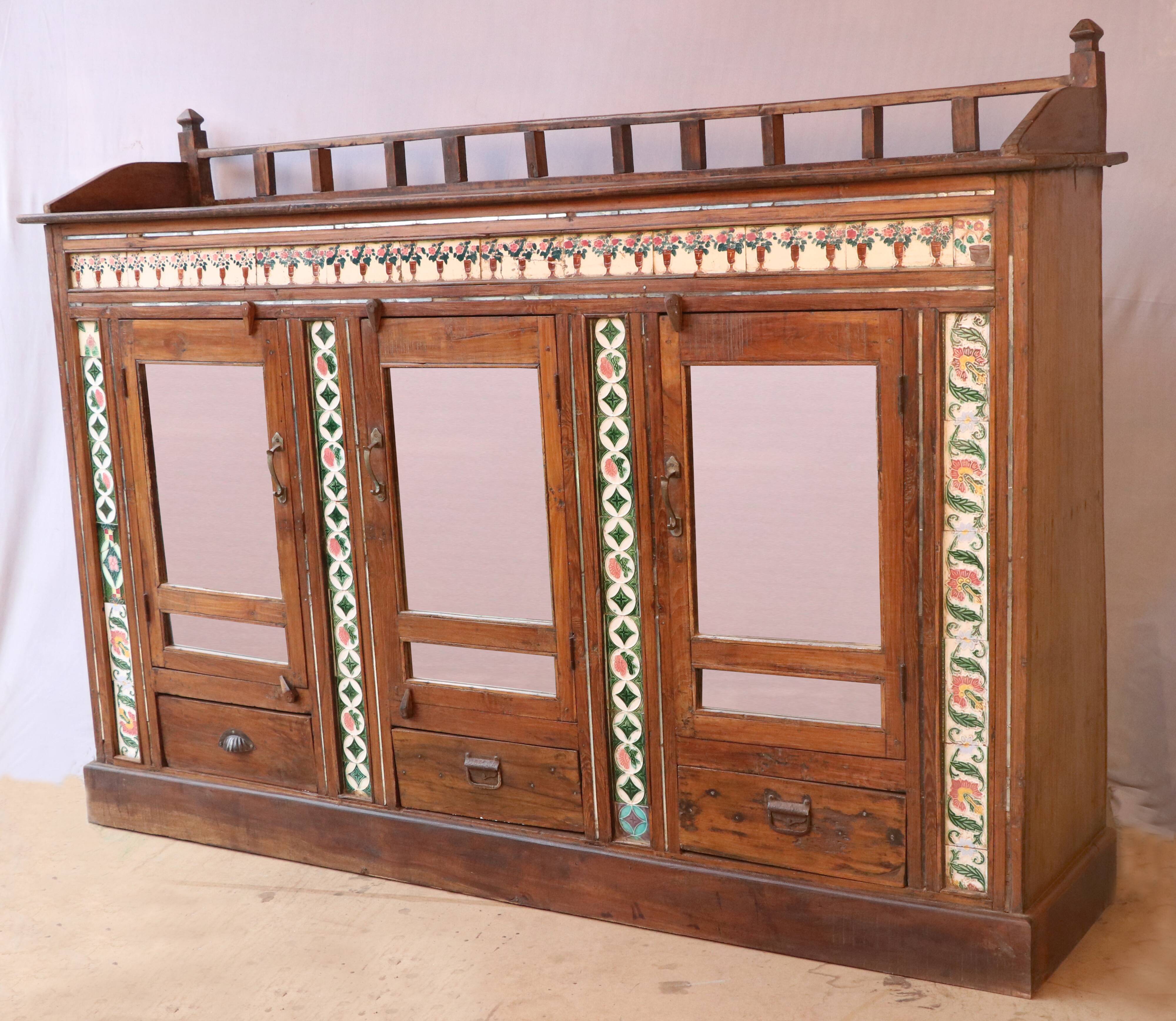Colonial sideboard in Burmese teak