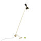 Floor lamp in perforated sheet metal and gilded brass, 1960s