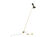 Floor lamp in perforated sheet metal and gilded brass, 1960s