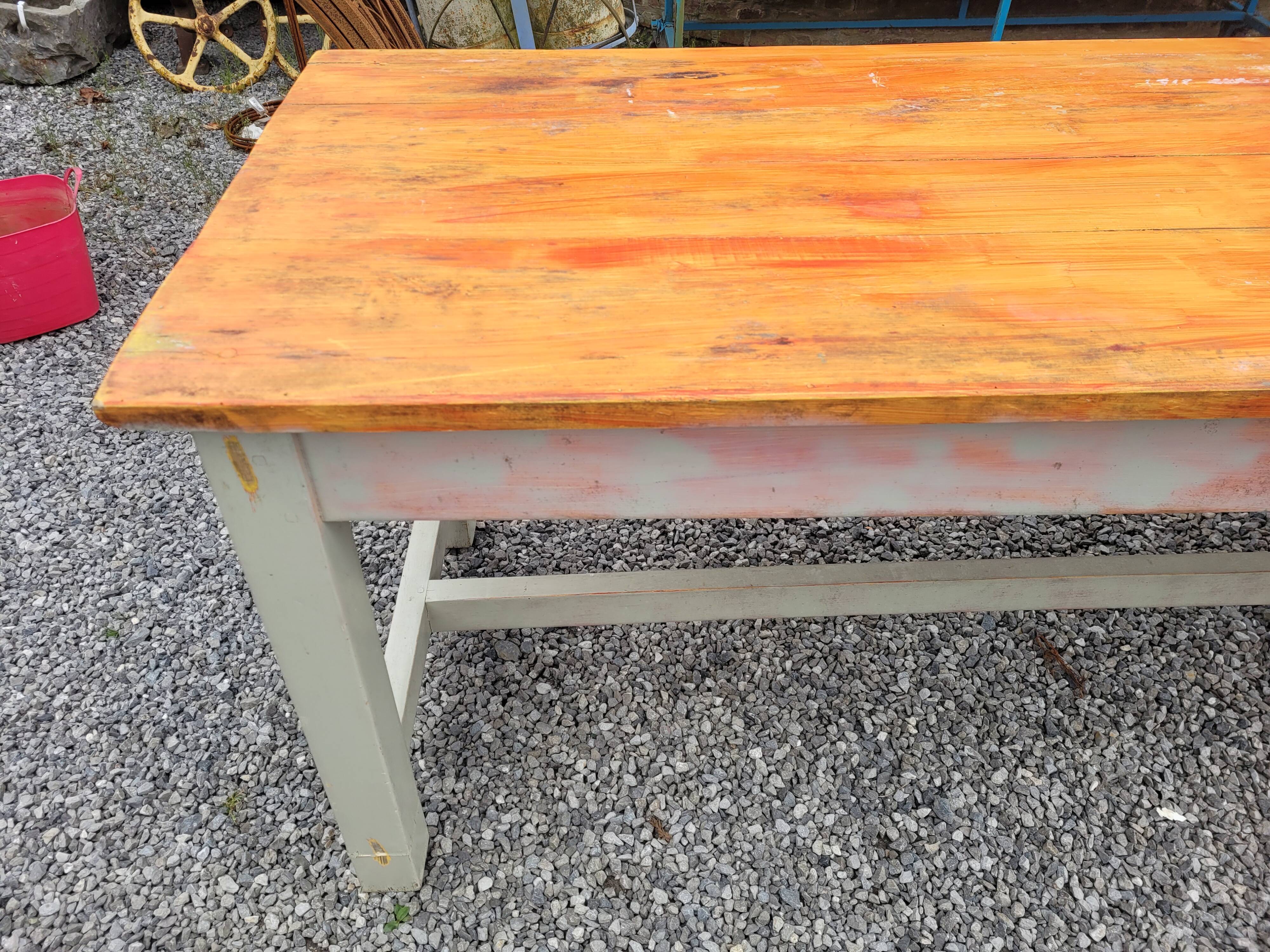 Farmhouse table 256cms long