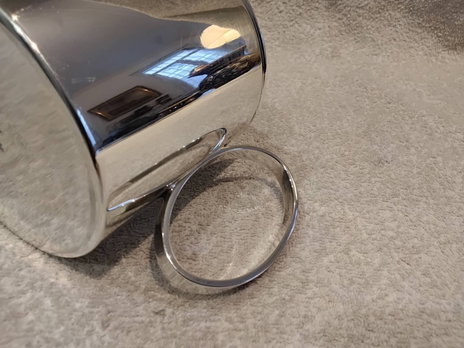 Silver metal teapot silversmith Christofle model Mercury Sabattini