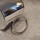 Silver metal teapot silversmith Christofle model Mercury Sabattini