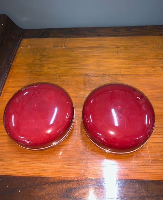 Pair of Sarreguemines candy box