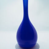 Scandinavian blue glass vase by Gunnar Anders