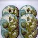 6 19th century plates in Luneville barbotine, asparagus or artichoke