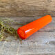 Vase tube vintage en verre orange
