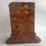Genuine Red Alabaster Marble Italian Bookend Column Shaped Pair