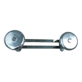 Wall coat rack 2 hooks in chromed metal