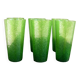 Series of six vintage bubbled glasses