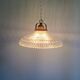 Art Deco pendant light in grooved glass, 1920s-30s