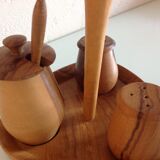 Scandinavian style wooden condiment set 60/70