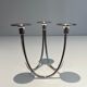 Silver-plated metal candle holder