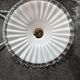 Old hanging lamp in white pleated opaline Art Deco 1930 Ø 25 cm