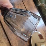 Footed glass La Rochère, 70's bubble glass