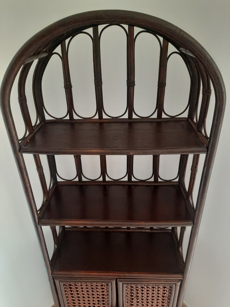 Vintage rattan shelf