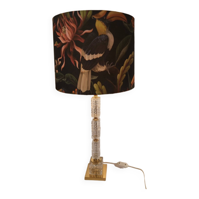 Lampe de table avec base en cristal