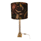 Table lamp with a crystal base