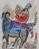 Marc chagall: the blue cow - original lithograph