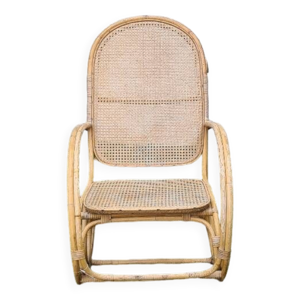 rocking chair en rotin