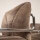 Guido Faleschini Italian Astro Chrome and Taupe Suede Armchairs for i4 Mariani