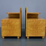 Ensemble de deux tables de chevet Art Déco Tchécoslovaquie, années 1939