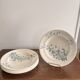 Lot 6 Plate Plates Faience Longwy Model Mignon