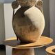 Sexy Neck - Solid wood (monoxyle) side table in natural colour H45