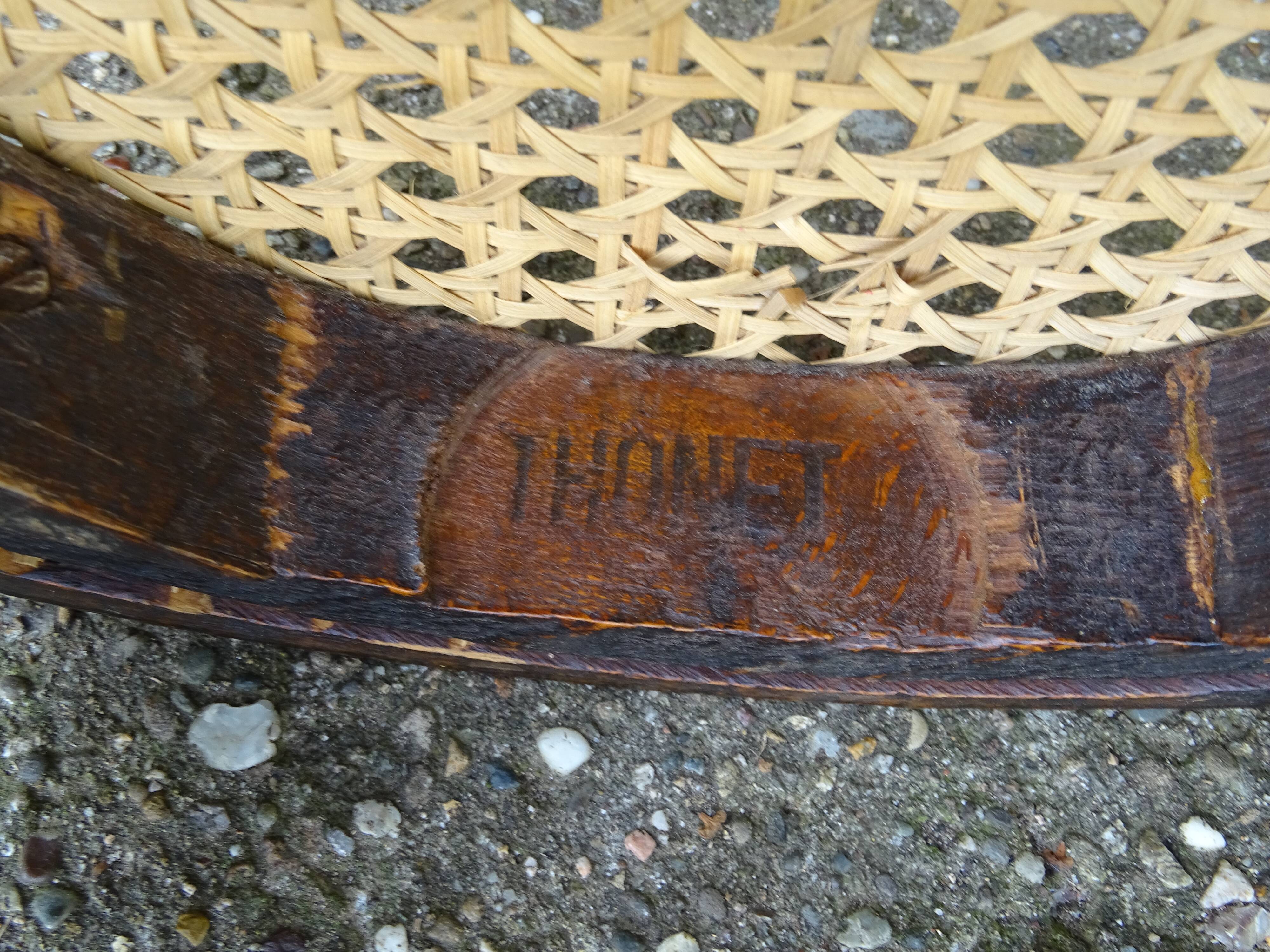 Thonet 1890 stool, new canework