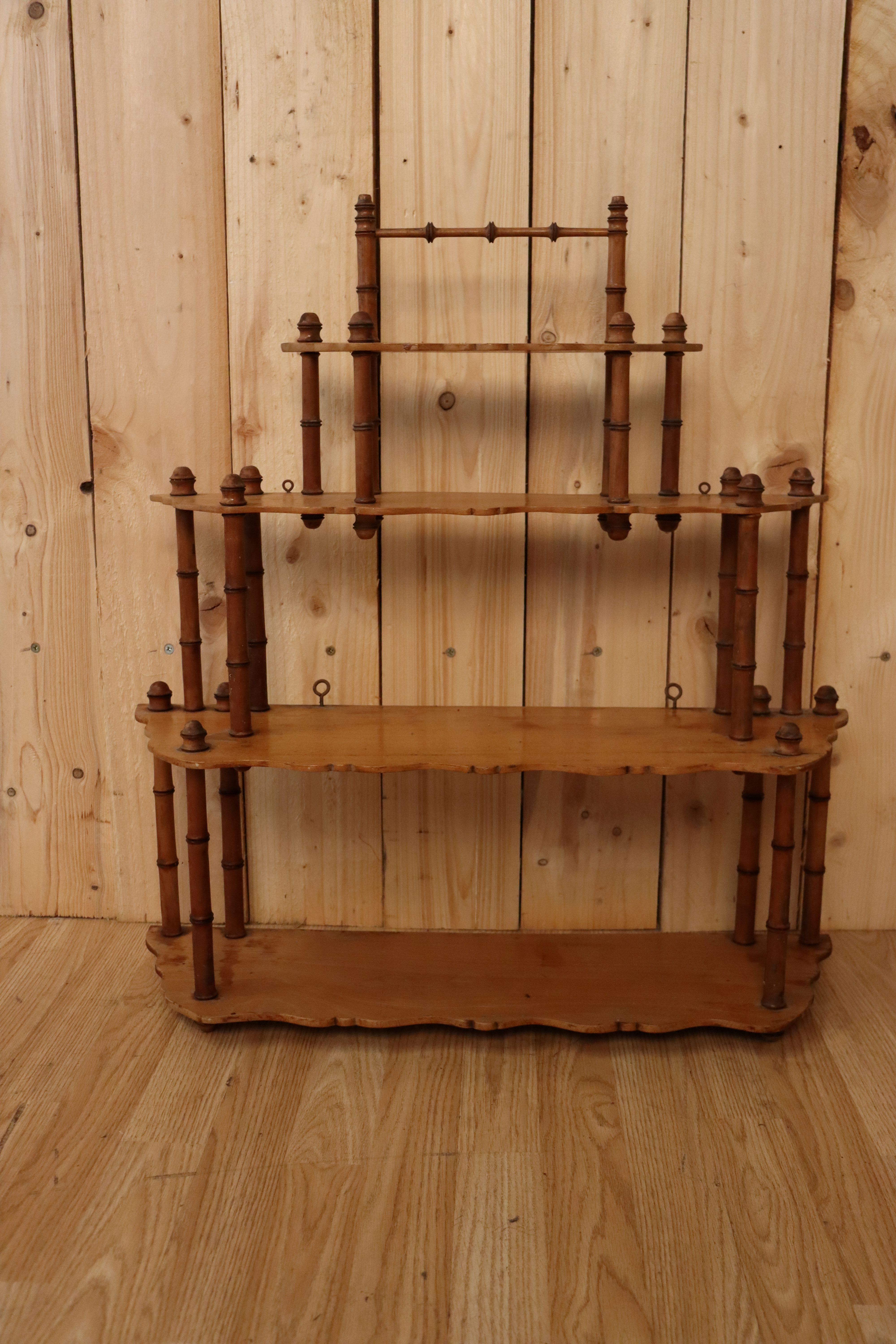 Wooden wall shelf