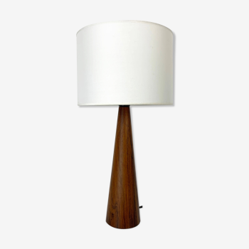 Lampe de table moderniste mid-century en teck, Danemark 1960