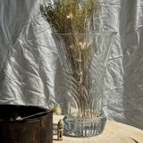 Large geometric glass vase H30