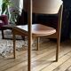 Takt Cross Chair in oiled oak with cognac leather seat
