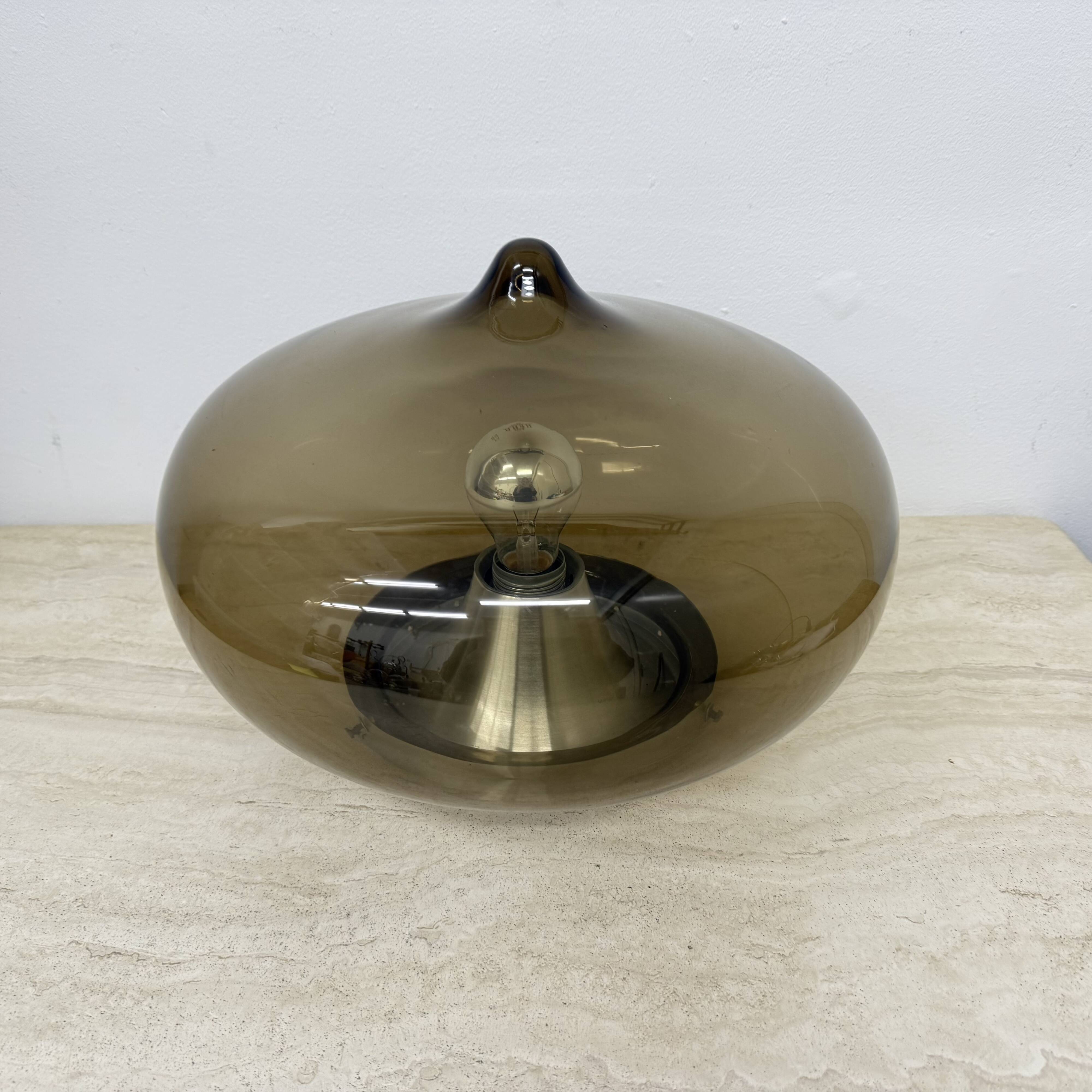 Mid-century Dijkstra smoked glass ceiling lamp space age, 1970’s