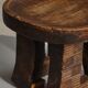 Traditional African tribal stool, hand-carved, Bamileke style, 20th century.