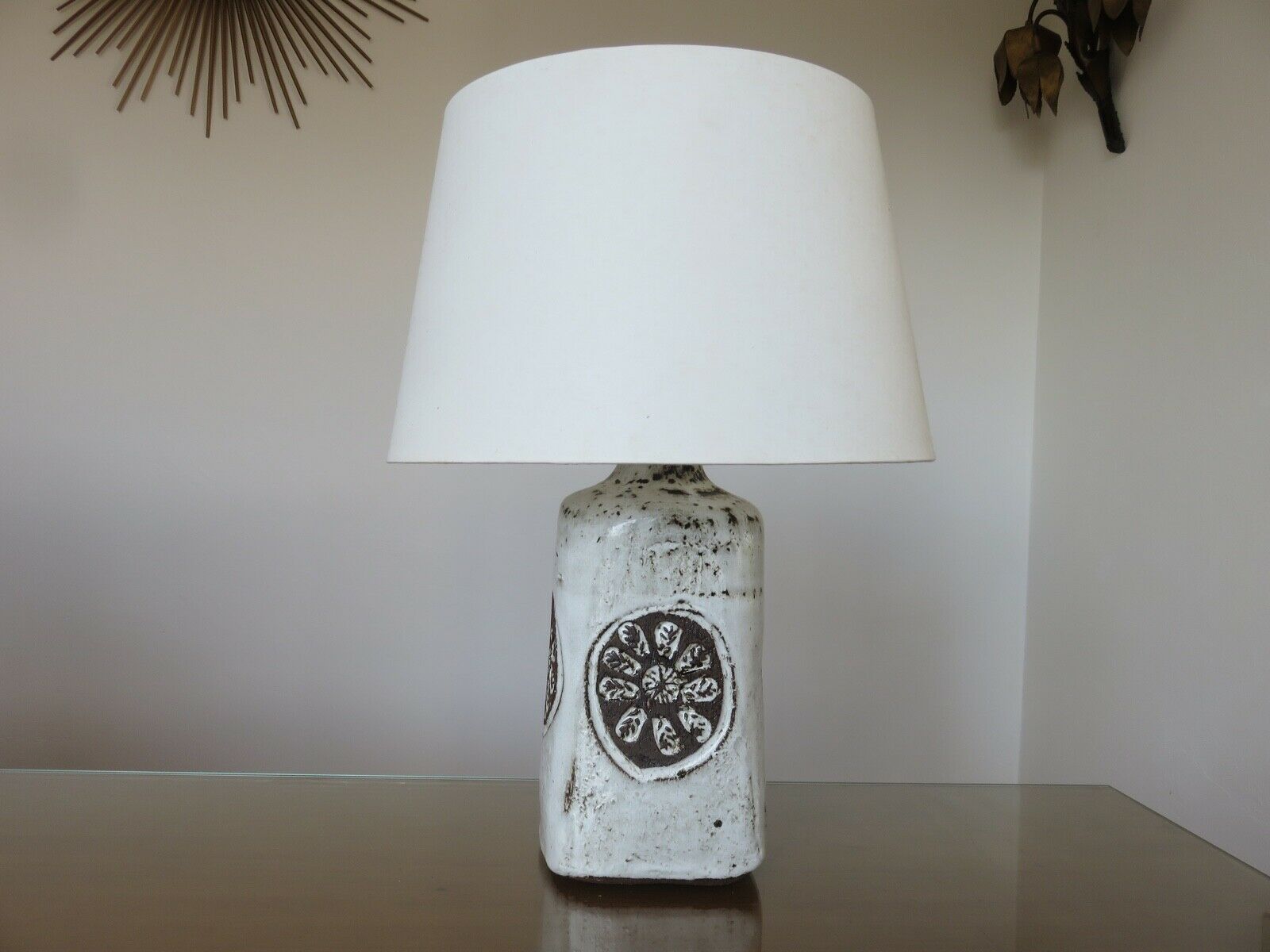 Ceramic lamp by Albert Thiry 60s signed