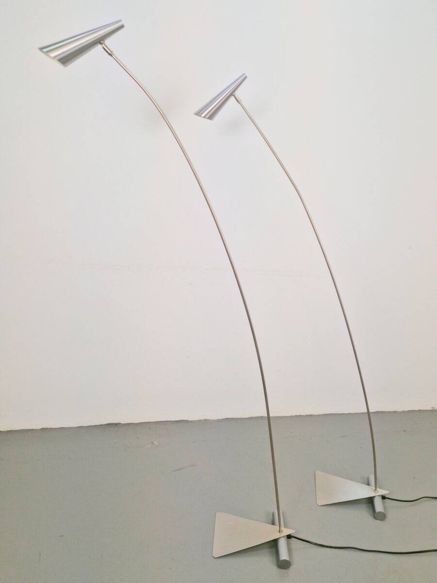 Postmodern Arch Metal Reading Floor Lamps from Hala Zeist, 1980s, Set of 2